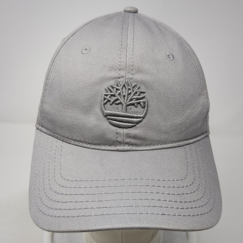 Timberland Strapback Baseball Cap Gray One Size Adjustable Embroidered 6 Panel View 2